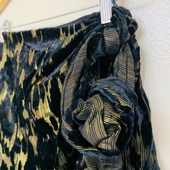 Bardot Ariella Mini Skirt Black Metallic Velvet - Picture 5 of 10